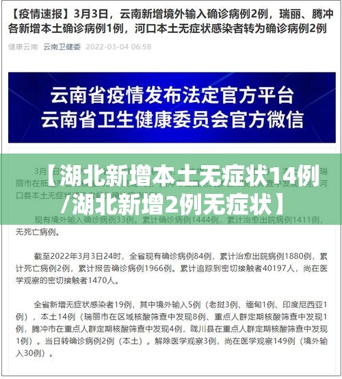 【湖北新增本土无症状14例/湖北新增2例无症状】